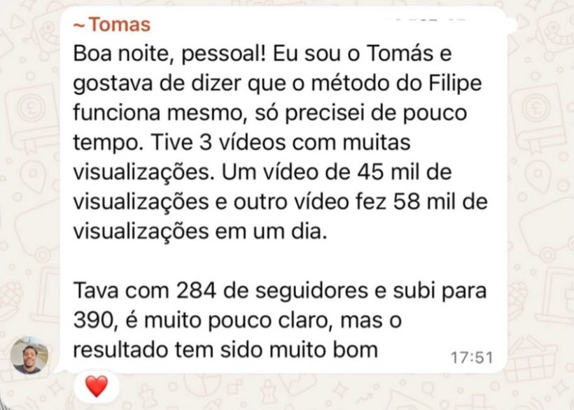 Mensagem do Tomás
