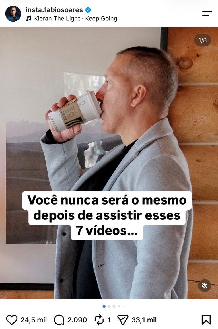 Carrossel do Fábio Soares com 24,5 mil curtidas